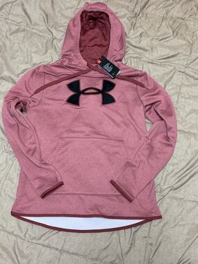 NWT Under Armour Women's Loose Fleece Hoodie Medium Heathered Cinnamon